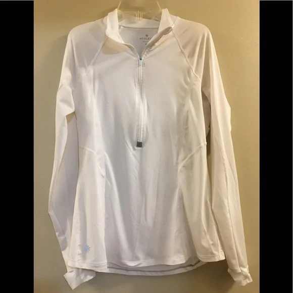 Athleta Forerunner Half Zip White Sweatshirt G. - Picture 6 of 14